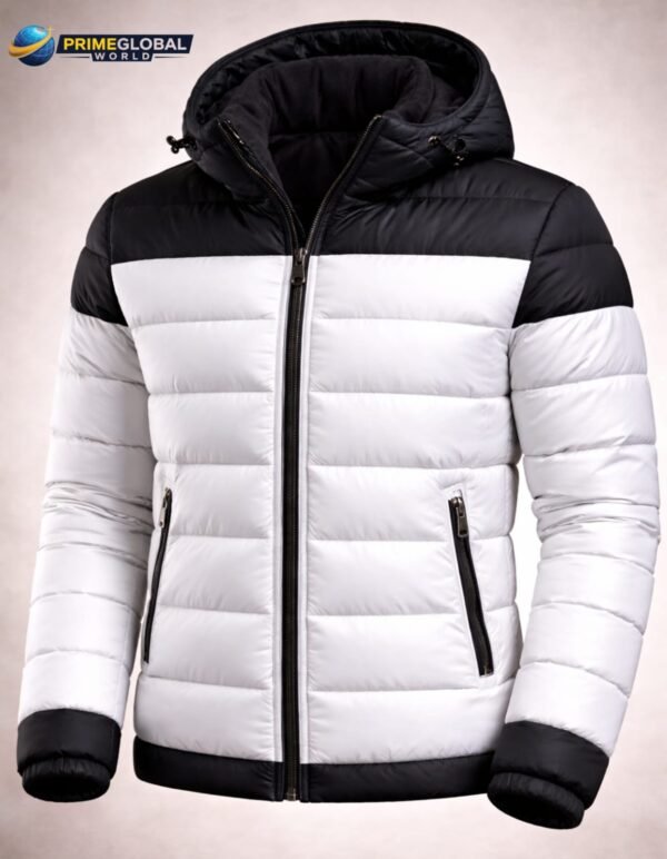 Black & White Puffer Jacket 🧥