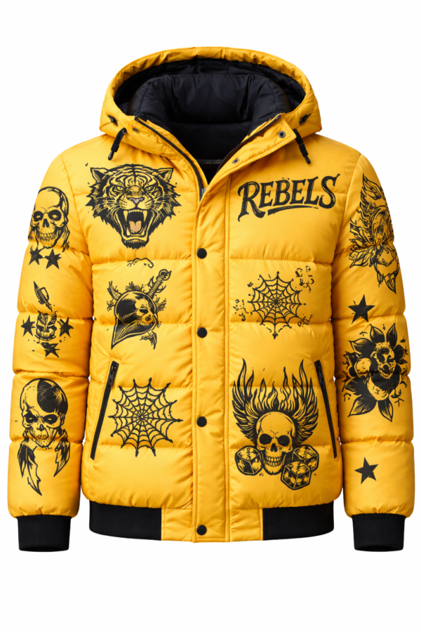 yellow color puffer jacket