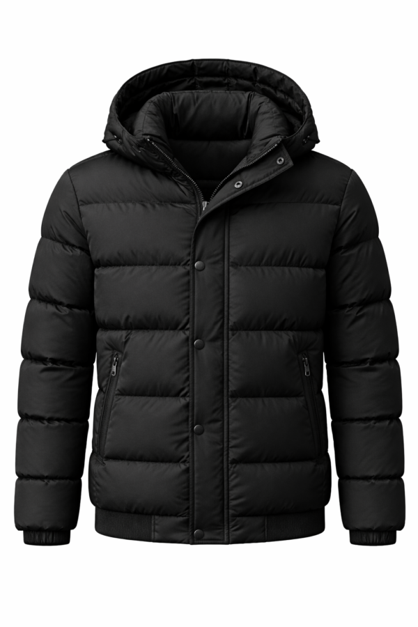 black puffer jacket