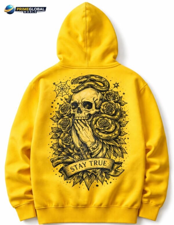 🟡 Yellow Tattoo Hoodie 